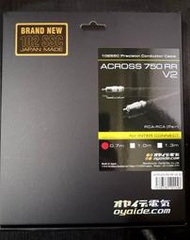 【UP Music】全新 日本Oyaide ACROSS750 RR V2 空氣絕緣RCA訊號線