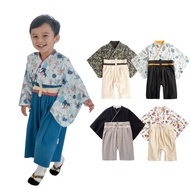 Children Kimono Baby Boys Bodysuit Long-sleeved Romper Cotton Jumpsuit 3 Months to 2 Years Old Baby 