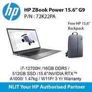 HP ZBook Power 15.6 Inch G9 72K22PA ( i7-12700H /16GB DDR5 / 512SSD / 15.6" Display/4GB Display/1.