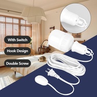 2.5M/4.5M/10M E27 Lamp Holder With Switch Hook Extension Led Light Bulb With Socket