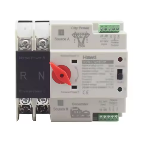 ATS Transfer Changeover 100A Dual Power Automatic Transfer 50Hz 60Hz 690VAC Insulation AC110V for La