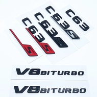 Letters Numbers Emblem C63 C63s V8Biturbo for Mercedes Benz AMG Car Fender Trunk Rear C205 S205 W205