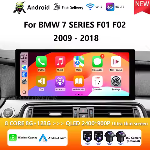 Upgrad Split Screen Android Carplay for BMW 7 SERIES F01 F02 2009 - 2018 CIC NBT Car Video Multimedi