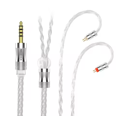 NICEHCK LitzPS-Pro 8 Core 4N Litz Pure Silver Earphone Cable 3.5mm/2.5mm/4.4mm MMCX/QDC/0.78 2Pin fo
