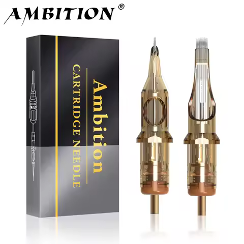 Ambition Premium 10PCS 0.3/0.35mm RL/RM Tattoo Cartridge Mix Disposable Tattoo Needle Round Liner 1r