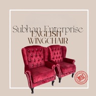 Wing chair kain baldu chesterfield sofa wing chair