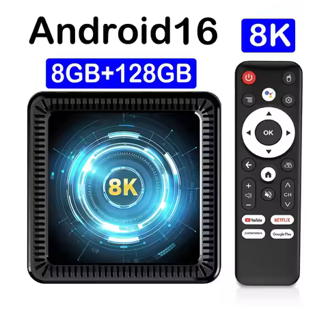 Smart TV Box Q19 Android 16 Ram 4GB 8GB Rom 64GB 128GB Allwinner H618 Wifi6 Google Assistant 8K Vide