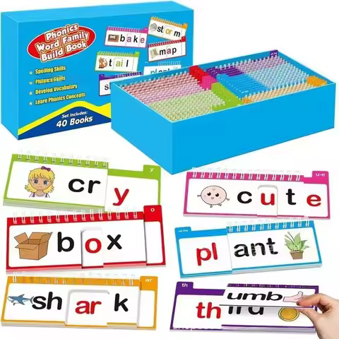 Phonics Flash Cards Rhyme Flashcard Read And Rhyme Flipping Books Vocabulary Word Families Flash Car