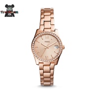 [OFFICIAL WARRANTY ] FOSSIL ES4318 Scarlette Mini Three-Hand Date Rose Gold-Tone Stainless Steel Wat