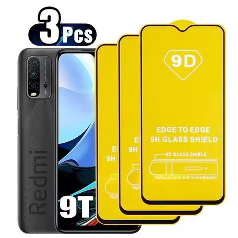 3Pcs 9D Tempered Glass For Xiaomi Redmi 10 2022 10A 9T 9A 10C 9C 12C Screen Protector Redmi A3 K40 K