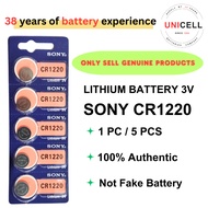 Sony Original CR1220 Watch Battery, Calculator Battery 1PC
