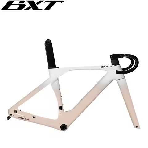BXT Carbon Road Bike Frame Fully Hidden Line Carbon Disc Frame Fork 100x12mm Frame 142x12mm fit Scre
