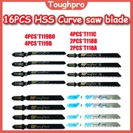 16pcs HSS Jigsaw Blade 119B0/T111C/T119B/T118B/T118A Straight Cutting Curve JigSaw Blade 曲线锯条