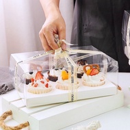 Transparent cupcake box 2/4/6/12 Cavity Cupcake/Muffin Transparent Box with White/Black Tray