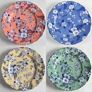 Hachi จาน Johnson Brothers ลายดอกไม้ อังกฤษ 4ใบ 4สี  แพ๊คละ 4 ใบ (จาน4สี) johnson brothers collectio