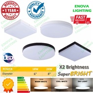 LED Surface Downlight 18W/24W White/Black Frame Surface Mounted Downlight (EXTRA BRIGHT)