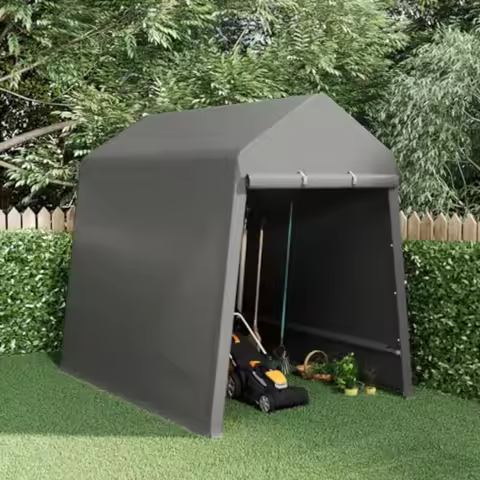 6X8 Ft Outdoor Portable Storage Shelter Shed with Rolled Up Zipper Doors Vents Heavy Duty Carport fo