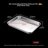 Thương Mại Cao Cấp Thép Không Gỉ 304 Paella Chảo Hình Chữ Nhật Lạnh Da Đĩa Nhà Bếp Vuông Khay Nướng 