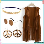 [ Hippie Costumes Clothes for Women Girls Disco Outfits 60S 70S Costume for Theme Parties