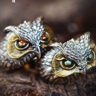 New Korean and Japanese Trendy Personality Retro Domineering Eagle Open Eagle Head Ring Index Finger