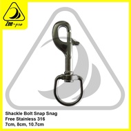 Shackle Snap Snag Free Stainless 316 Scuba DivingBolt