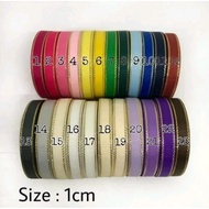 1 Roll (18 Meters) - 1cm | Premium Gold Striped Grosgrain Ribbon