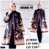 TUNIK BATIK WANITA UKURAN JUMBO LD 120 LD 130 BAJU PESTA MODEL TERBARU 2023 BELAH DEPAN PAKAIAN KERJ