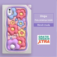 Mater.case Redmi 6 6A 7 8 8A K40S 9A 9C 10A 9T 10C 10 5G sofe Casing hp Flower Pattern colored 3D je