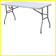 ▝ ╱ ≅ HYS 8FT Fold-In-Half Table  foldable table white same lifetime hight quaility