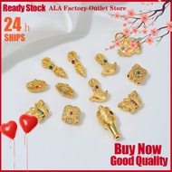 💖Jewelry DIY Accessories💖Gold Filled Accessories Inlaid with Zircon Vajra Pestle Sword Butterfly Sma
