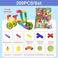 200Pcs/Set Mainan Edukasi Anak Marble Brick Race Run Marble Race Run