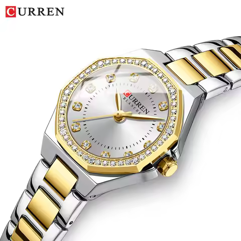 CURREN Original Quartz Watch for Women Fashion Elegant Ladies Watches Stainless Steel Waterproof Wri