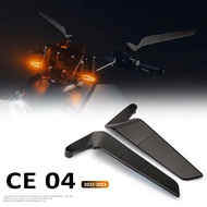 New Motorcycle Accessories Mirrors Black Wind Wing Adjustable Rotating Rearview Mirror For BMW CE04 