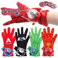 【Ready Stock】PVC Marvel Toys Avengers Iron Hulk Batman Captain America Launcher Gloves Action Figures Kids Boys Toy
