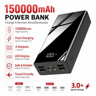 Powerbank 150000mAh Kapasiti Besar Paparan Digital Pintar Lampu LED 3 Input 4 Output Bank Kuasa Muda
