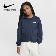 Nike Older Kids Sportswear Jacket - Armory Navy ไนกี้ เสื้อแจ็คเก็ตเด็กโต (หญิง) - อามอรี่ เนวี