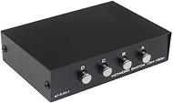 Toptekits 4 Port Way 8P8C RJ45 Network Ethernet Manual ABCD Sharing Switch Box,4 Ports Network Switc