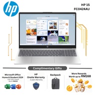 HP 15-fc0424AU 15.6" FHD Laptop Natural Silver Ryzen 5 7430U, 16GB, 512GB SSD, ATI, W11, HS+M365