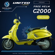 Motor Listrik United C2000 EV Motor C2000 Merek United Warna Funky Yellow (Free Ongkir Jabodetabek)
