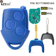 New Keyecu 433Mhz 4D63 Chip PN6C1T15K601Ag Replacement 3 B