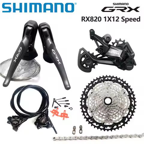 Shimano GRX RX820 1x12 Speed Groupset Road Bike 1x12s Hydraulic Disc Brakes Groupset For Gravel Bike