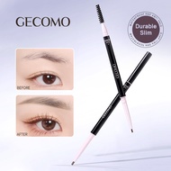 GECOMO Super Slim Eyebrow Pencil, Waterproof Long-lasting Clear Roots Wild Eyebrow , Double-ended Ey
