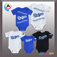 Amayson Baseball Team Jersey Baby Onesie - Dodgers