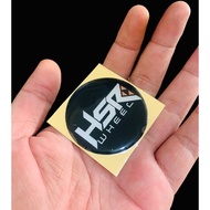 HSR WHEEL car hubcap embossed sticker 4pcs