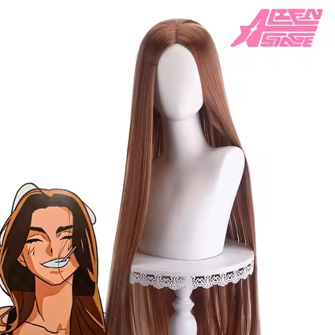 Anime Alien Stage Hyuna Cosplay Wig Girl Brown Long Hair Heat Resistant Synthetic Wig Carnival Hallo