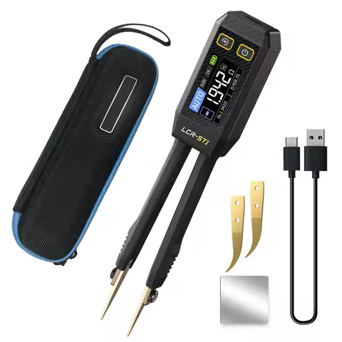 N84R FNIRSI LCR-ST1 10KHz LCR Meter Tweezer, Mini Smart SMD Tester, Auto Component Recognition Elect