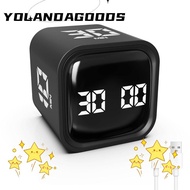 YOLA Pomodoro Timer, 3 Volume Adjustable Gravity Sensing Digital Cube Timer,  5/10/30/60min Custom C