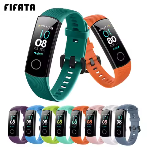 FIFATA Silicone Watch Strap For Honor Band 4 5 Wristbands Accessories Replacement Sport Strap For Hu