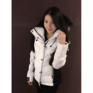 Superdry Snow Puffer Jacket Black And White Snow Coat Women Xs - M