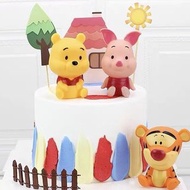 蛋糕裝飾 小熊維尼 Winnie the Pooh 蛋糕跳跳虎豬仔 蛋糕Cake topper decoration Pooh cake Piglet Tigger Happy Birthday to
